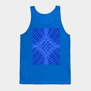 Blue Snowflake Kaleidoscope Fractal Tank Top